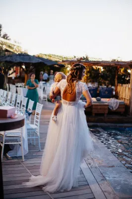 Luxury seaside wedding ceremony overlooking the Gulf of Ajaccio