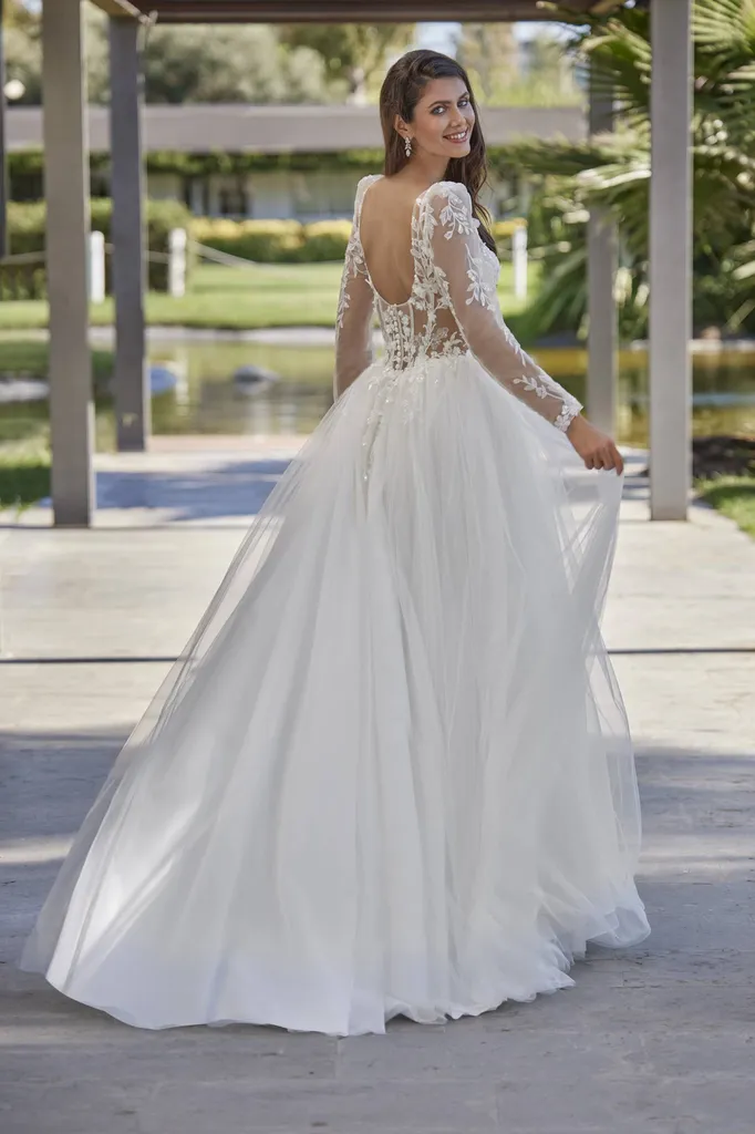 Robe de mariée princesse manches longues plan de campagne 