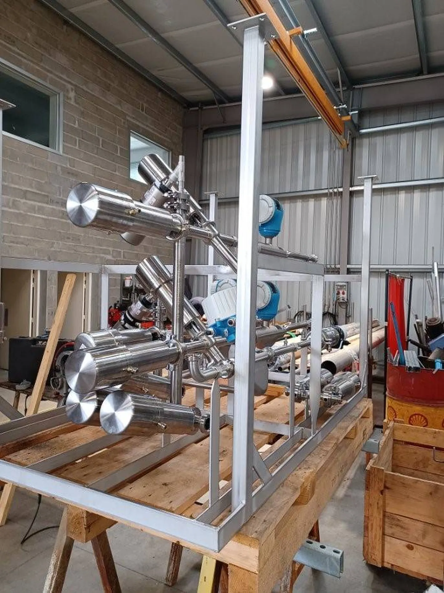 Skid  de dosage terminé en atelier