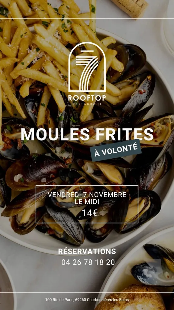 Moules-frites à volonté le midi et DJ Will Wick aux platines le soir