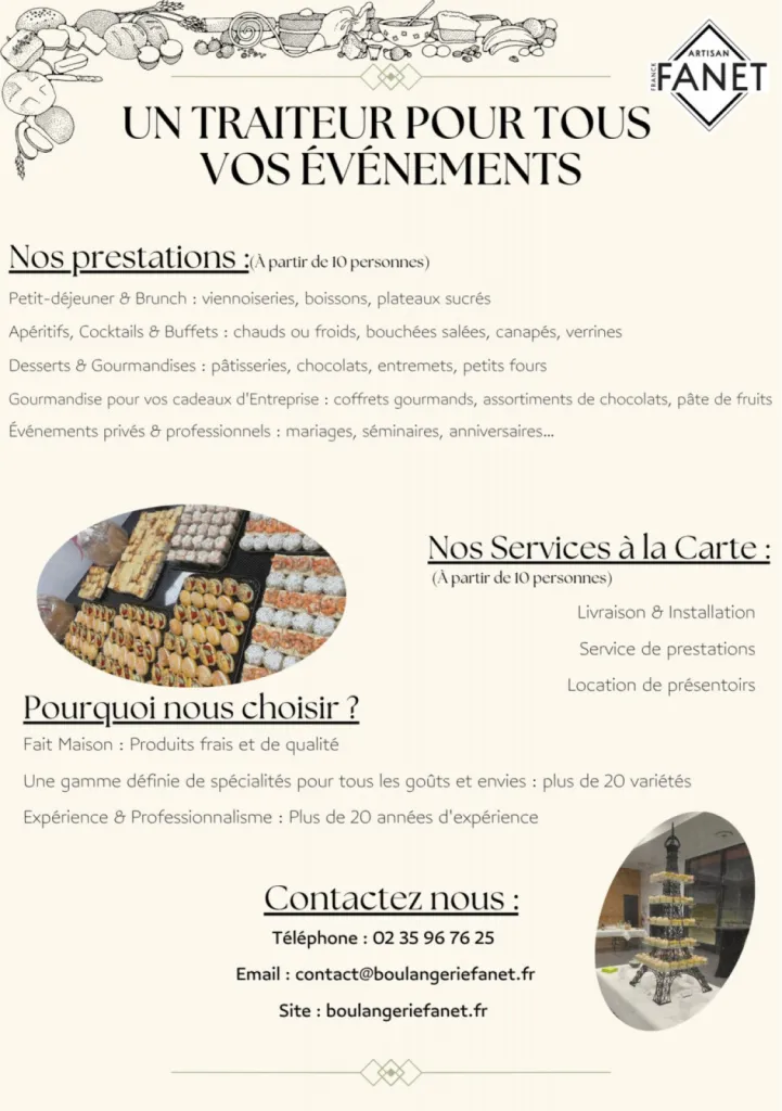 Votre traiteur pour vos réceptions