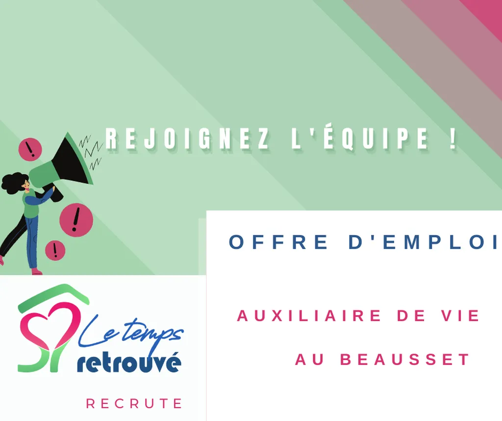 Offre emploi auxiliaire de vie au Beausset et alentours