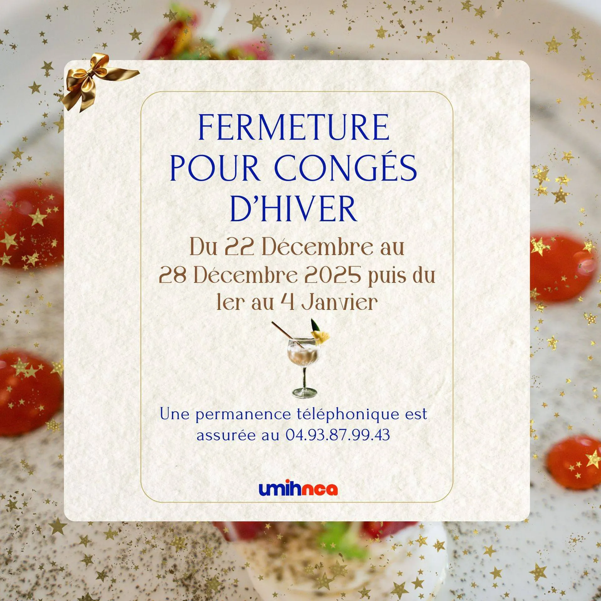 Information – Congés d’hiver