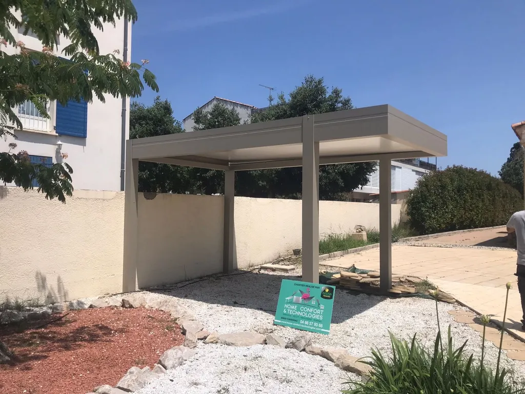 Carport Gris Architecte à Lunel