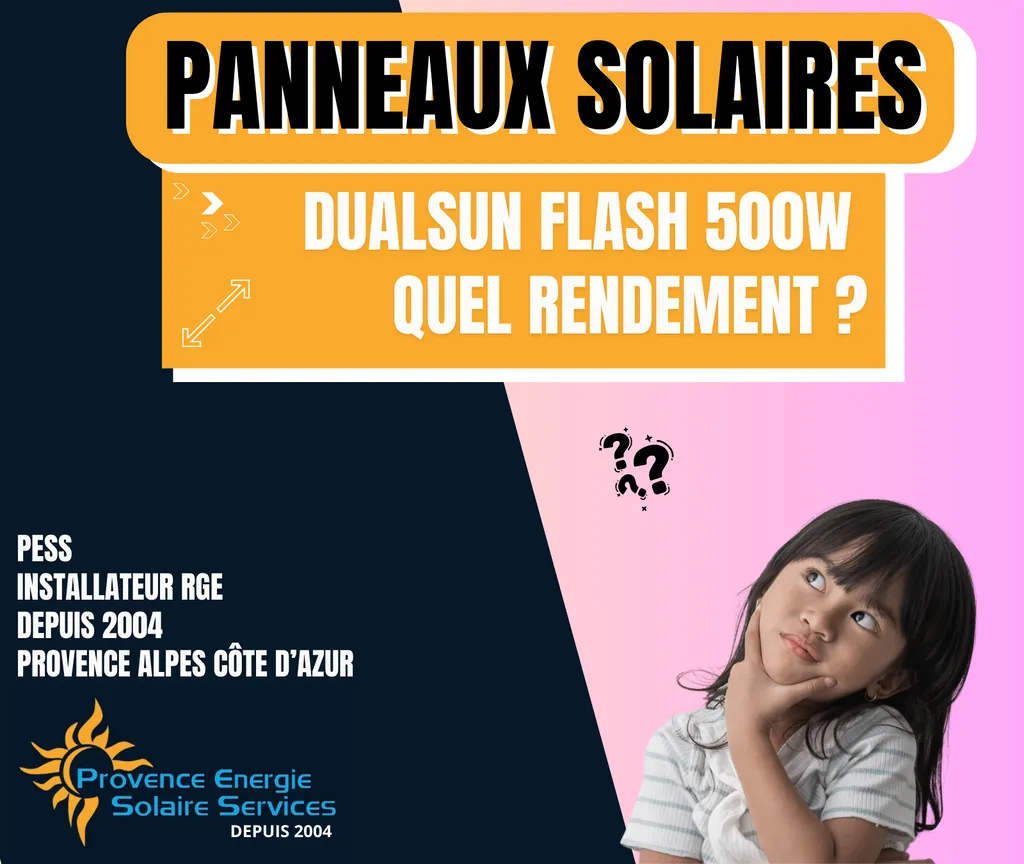 Quel est le rendement d'un panneau solaire Dualsun Flash 500w