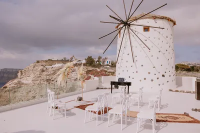 cérémonie symbolique de mariage santorin