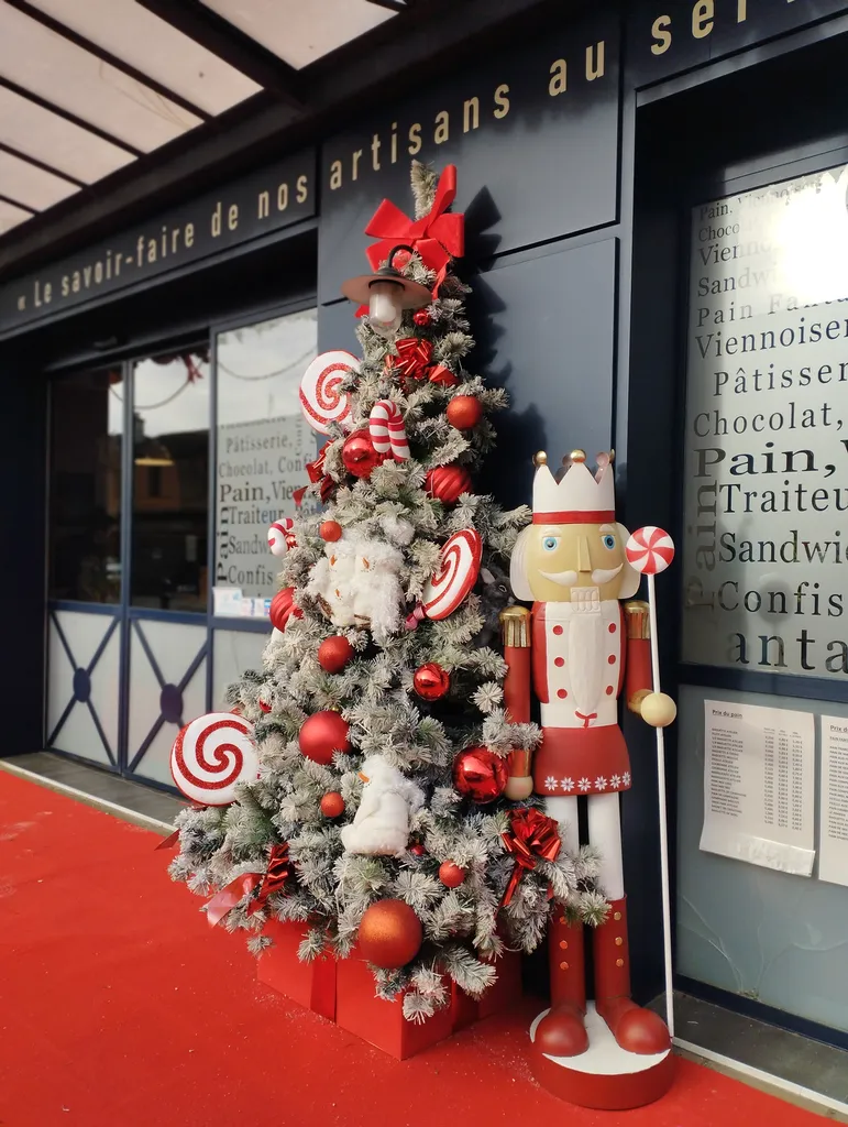 Décoration de Noël de la boulangerie 