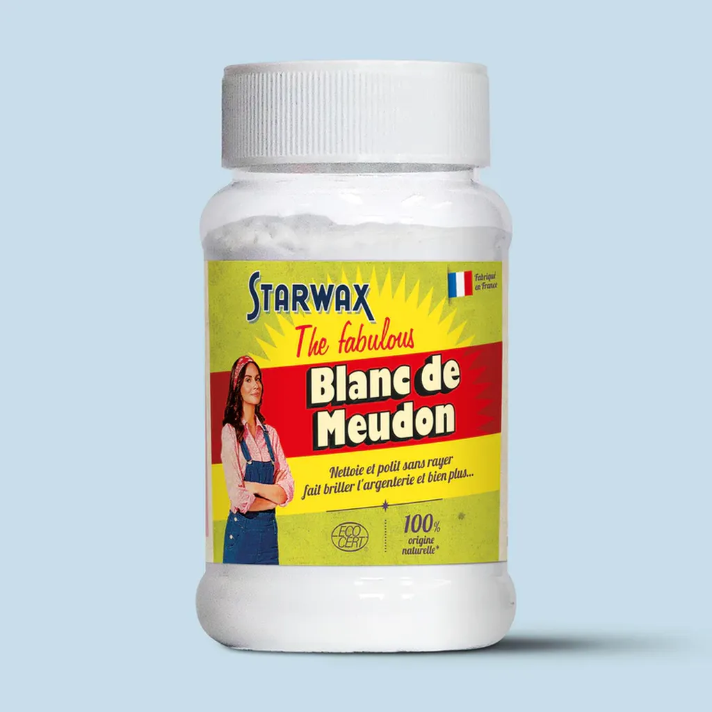 Blanc de Meudon Starwax : faites briller naturellement l'argenterie, les vitres et les surfaces délicates de votre maison grâce à cette poudre écologique d'origine cent pour cent naturelle
