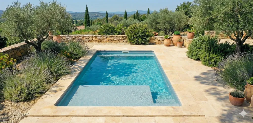 Vue du ciel piscine