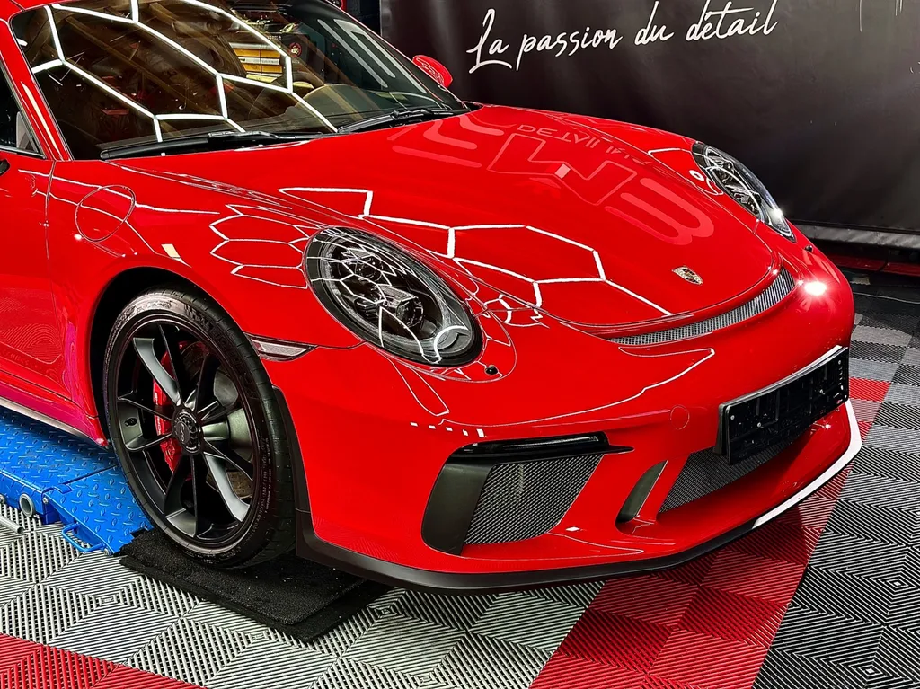 centre de DETAILING Lyon protection céramique film de protection PPF Porsche GT3