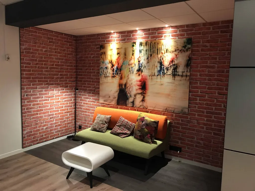 Décoration murale pierre : toile tendue imprimée avec une imitation pierre pour un décor mural Portet Sur Garonne
