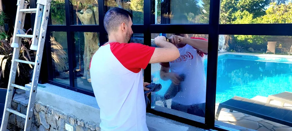 Pose film solaire bâtiment à grasse 06