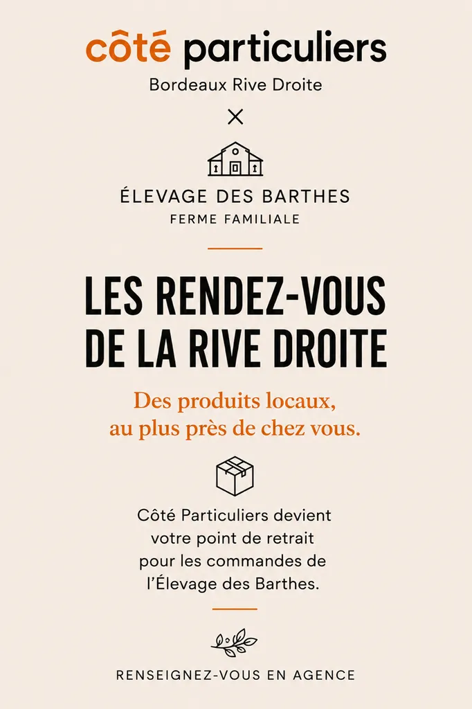 Notre nouvelle collab avec votre agence Coté particuliers Rive Droite de Bordeaux Bastide ! Pour encore plus de proximité et de facilité !