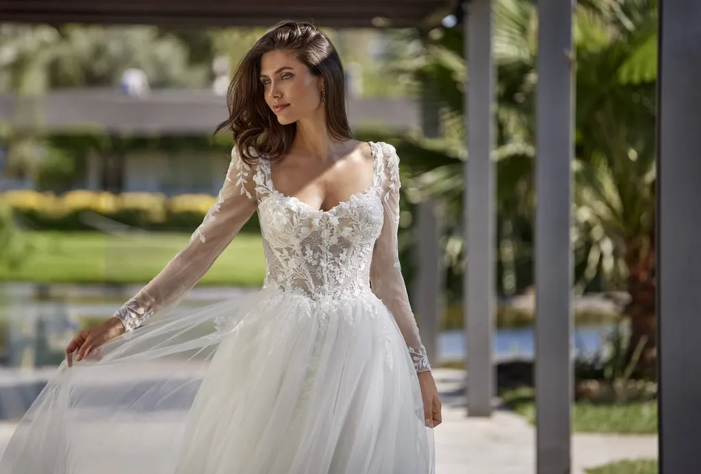 Robe de mariée princesse manches longues plan de campagne 
