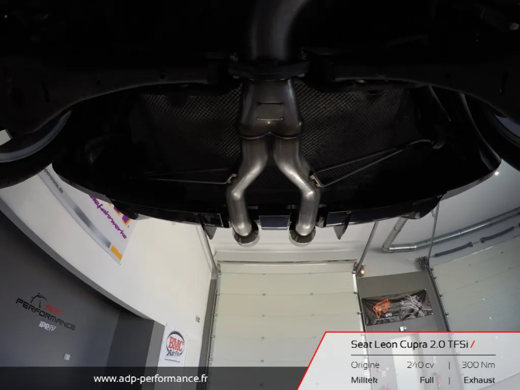 Optimisation moteur seat leon cupra avec ligne milltek