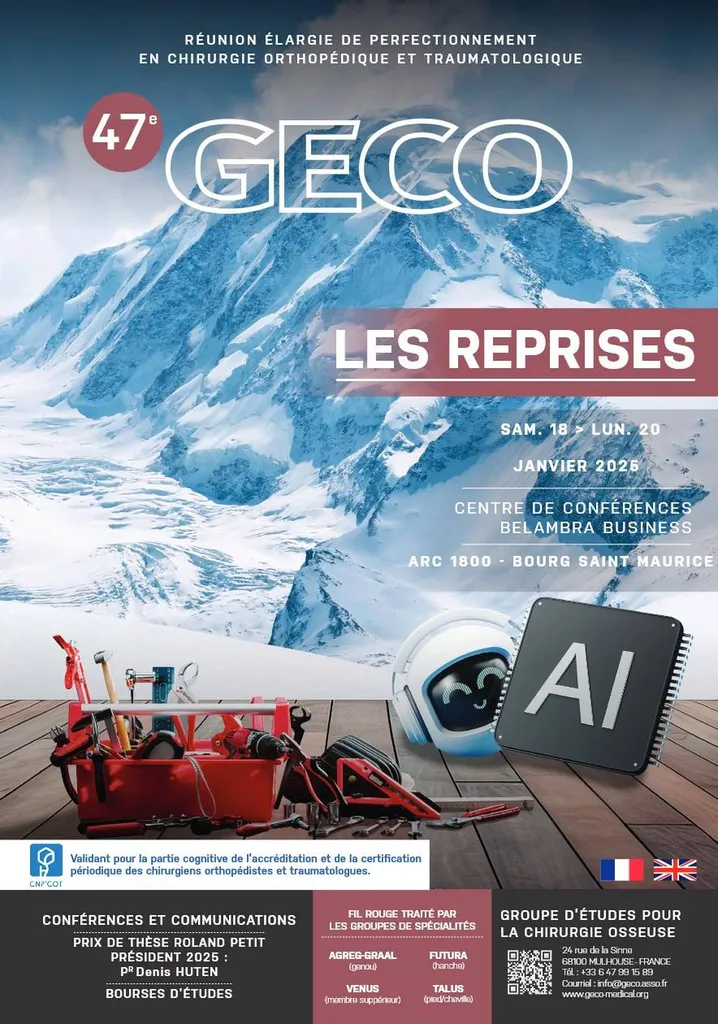 Docteur Julien Beldame, chirurgien orthopédiste à l'ICP Paris, intervenait au congrès du GECO