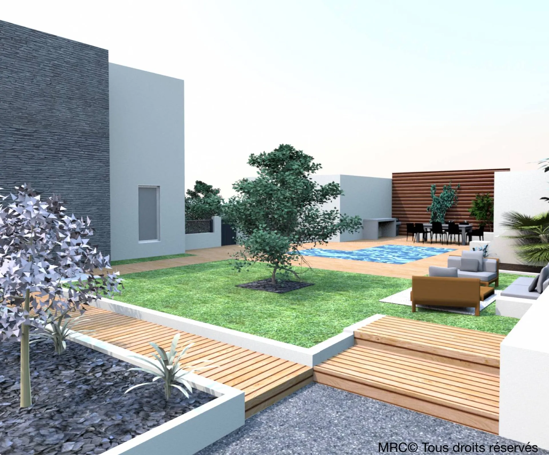 Cabinet d’architecture du paysage pour dessiner et construire une piscine à Marseille 13013