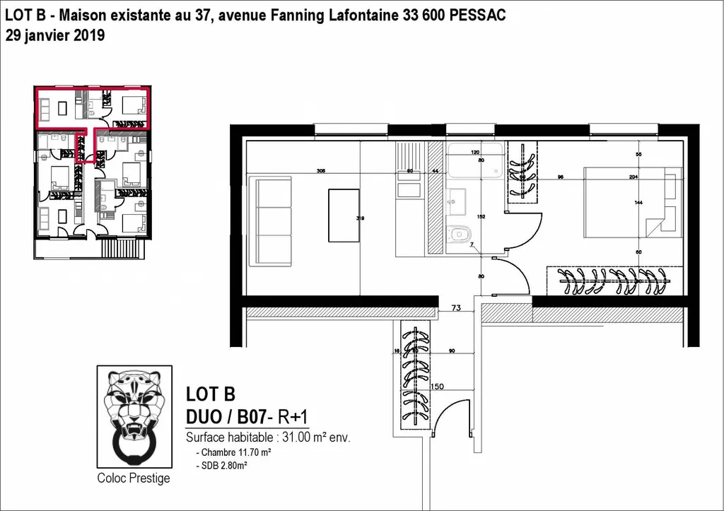 T2 et coliving pessac