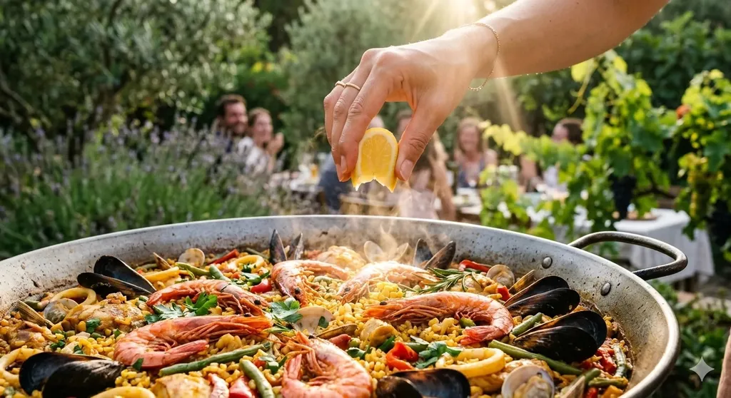 Location kit poêle à paella géante 60 à 70 personnes pour tous vos événements