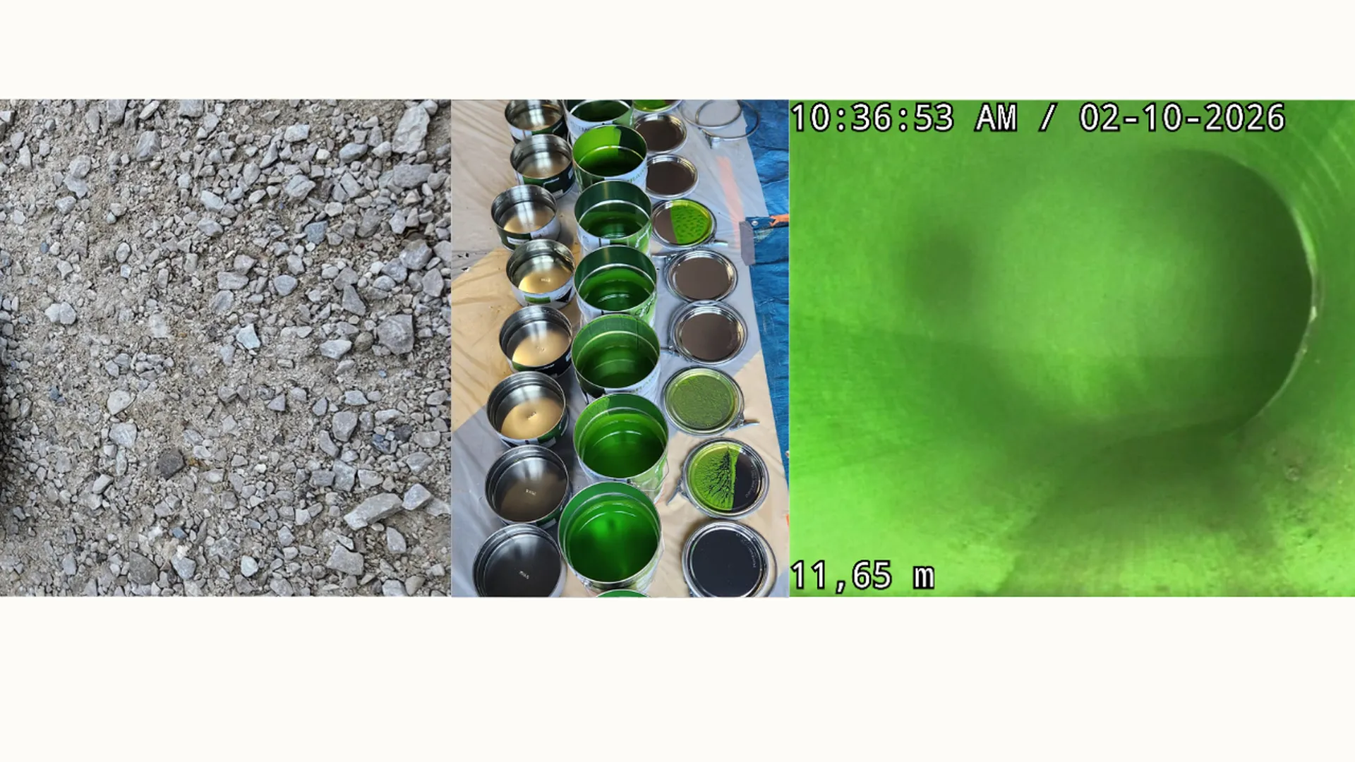 Etape du chemisage continu avec gaine reversée dans le vaucluse 