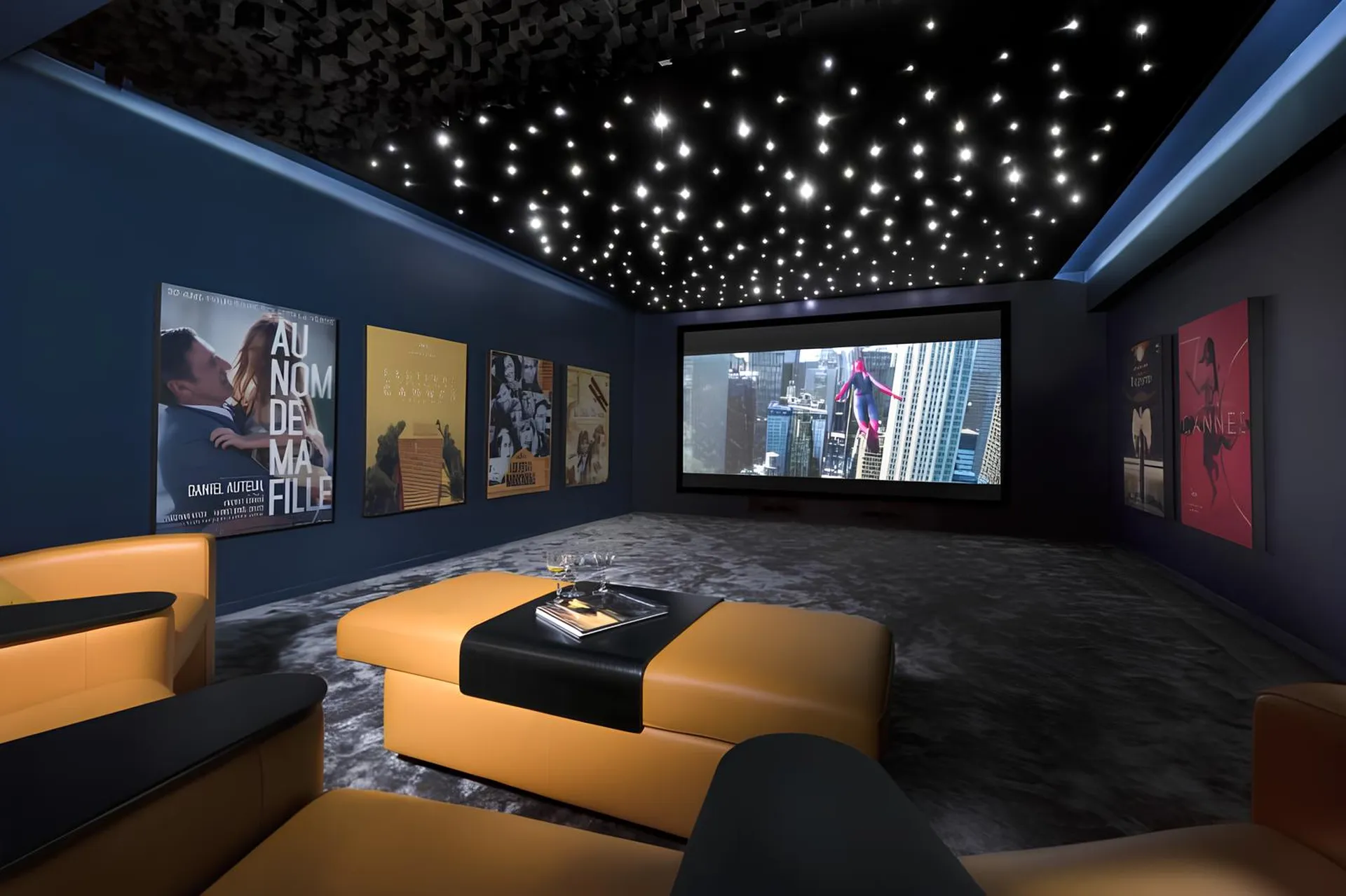 Salle de cinéma Maison Tedd