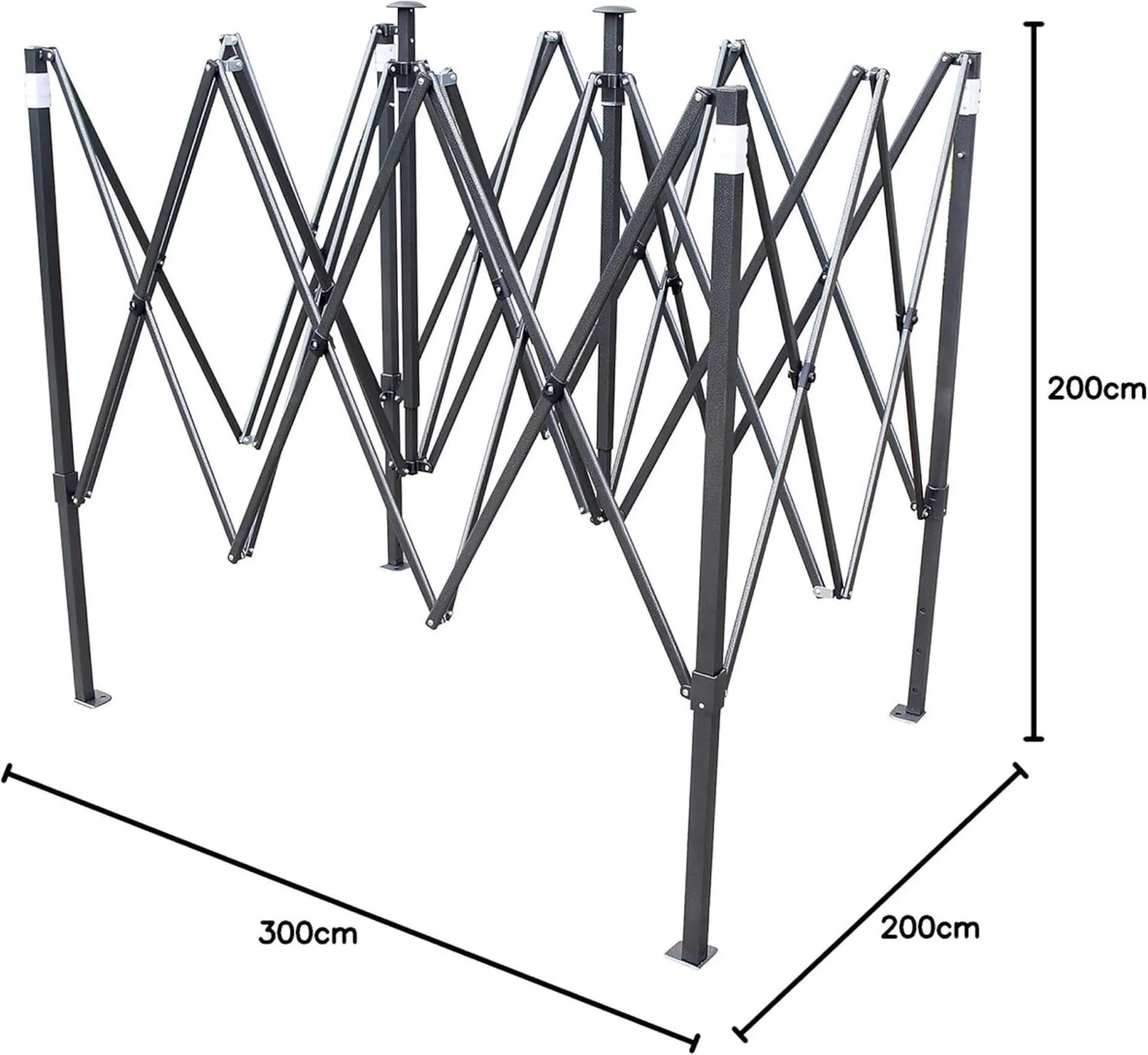 TONELLE PLIANTE REGIE TECHNIQUE 3MX2M BLACK