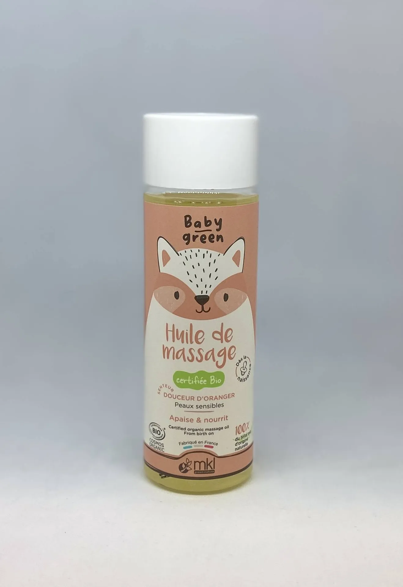 Huile de massage BABY GREEN en pharmacie