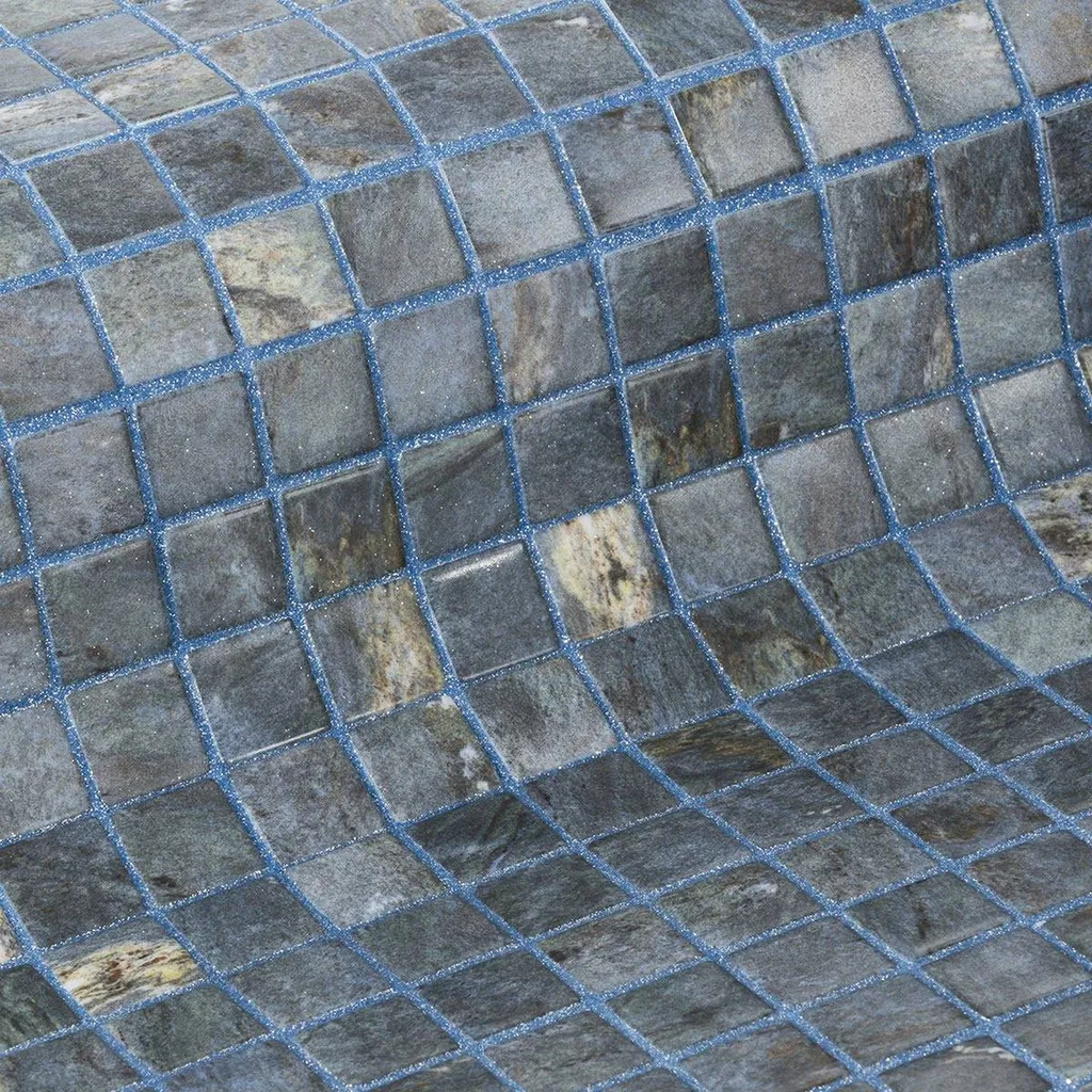 UNE PISCINE GRIS BLEU - MOSAÏQUE DOLERITE