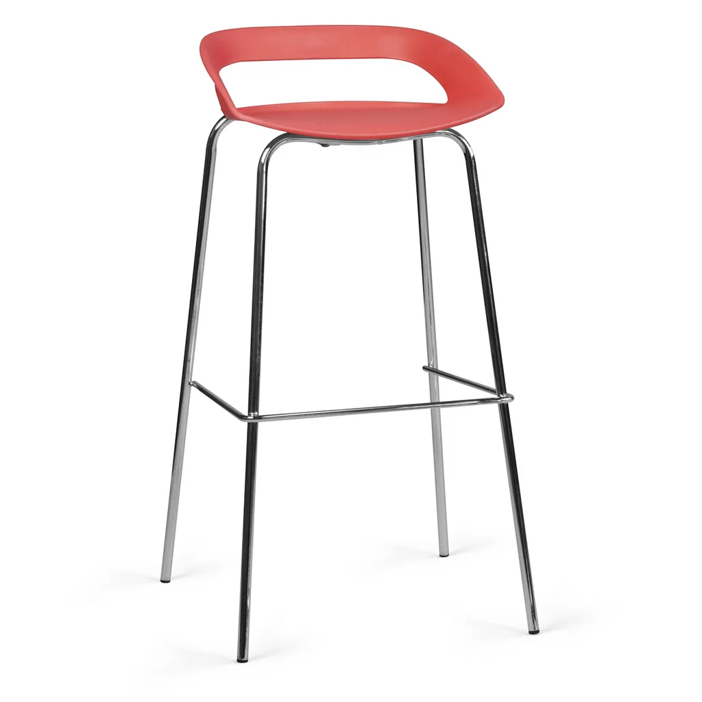 Tabouret BOME — tabouret haut robuste, coque polypropylène & structure acier chromé, idéal PACA et région Sud