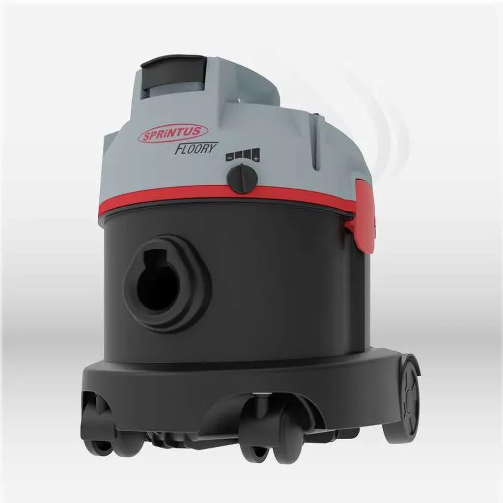 Aspirateur à poussière professionnel Floory Sprintus compact 11 L, équipement de nettoyage puissant et maniable pour bureaux, hôtels et collectivités, idéal pour aspiration des poussières sur sols durs et moquettes en milieu professionnel – disponible à M