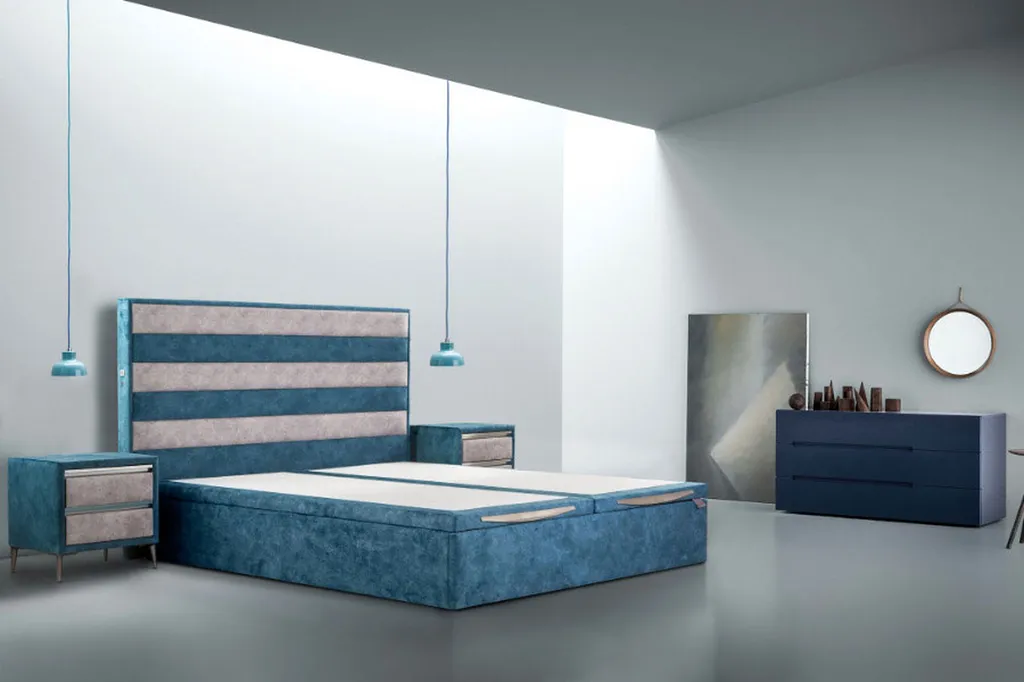 Achat d'un lit coffre Nadia de chez YECOL capitonnée avec rangement généreux à Caluire près de Villeurbanne