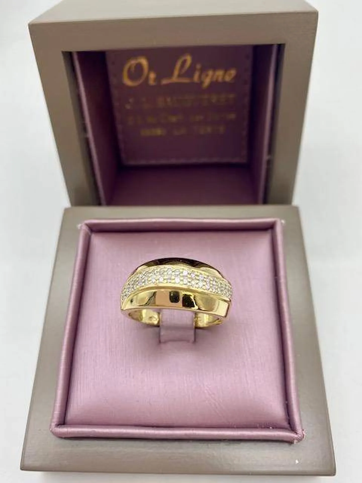 Bague pavage diamants or 750/1000ème occasion Or Ligne Biscarrosse Bassin d'Arcachon