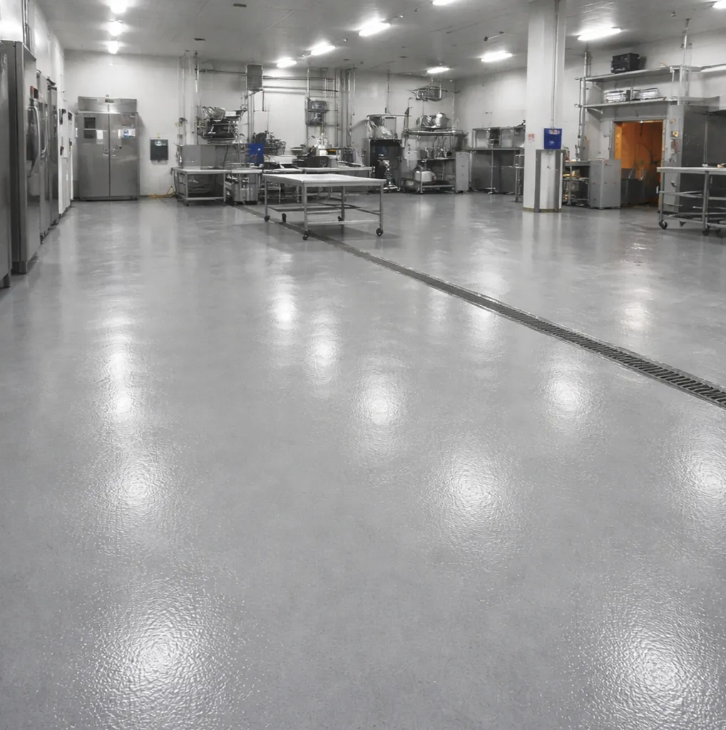 Réalisation de sol en polyuréthane ciment SIKACRETE pour laboratoire agroalimentaire à Toulouse proche de Blagnac en Haute-Garonne