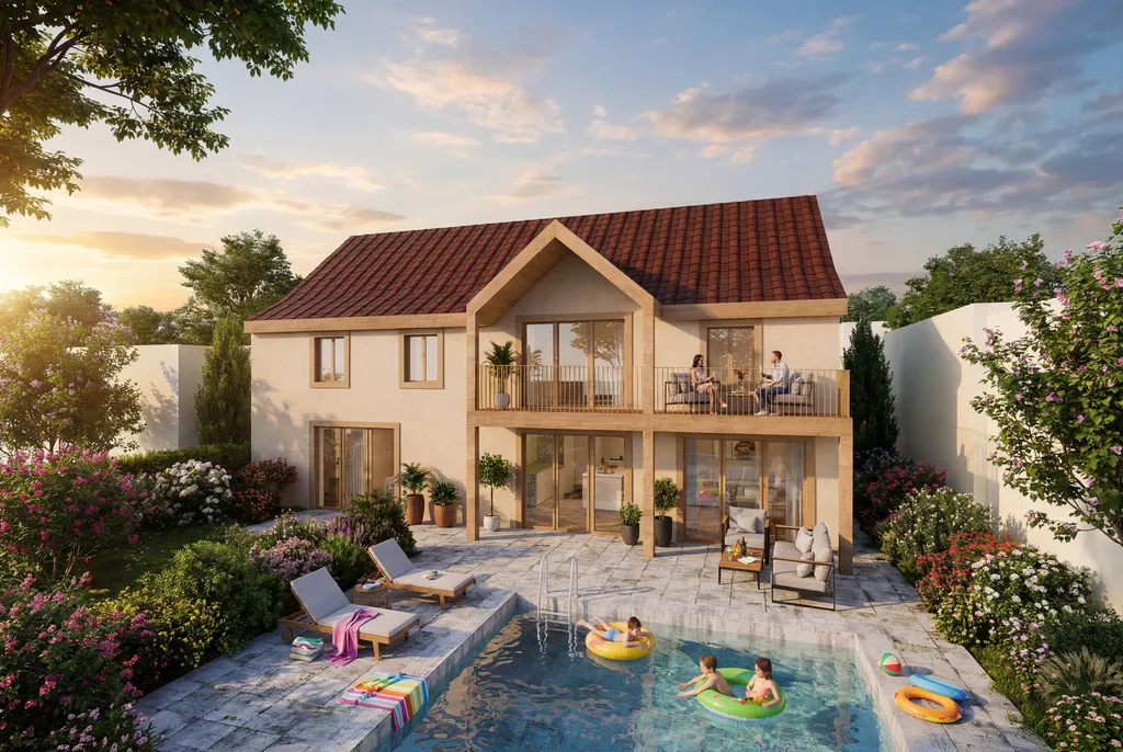 Construction d'une maison de 2 logements, d'un studio et d'un carport – Seebach