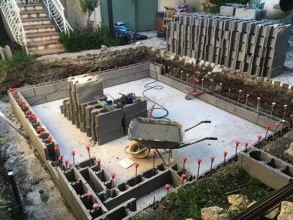Réalisation d'une piscine sur mesure en béton à Salon de Provence