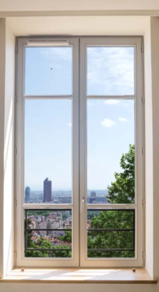 Fenêtre en bois sur mesure avec performance thermique et acoustique
