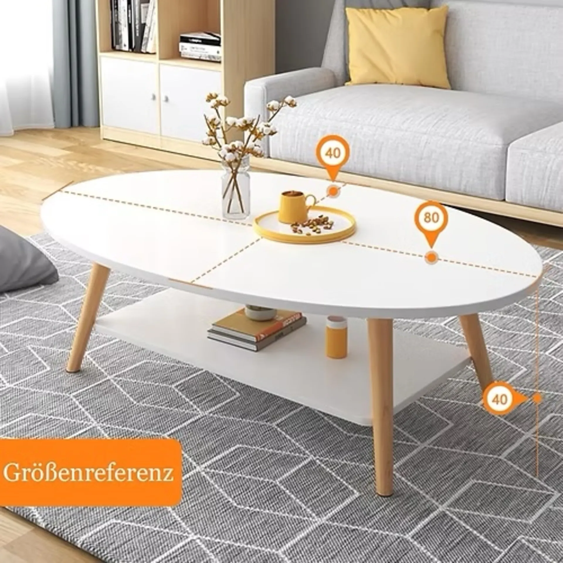 TABLE BASSE OVALE MODELE 2