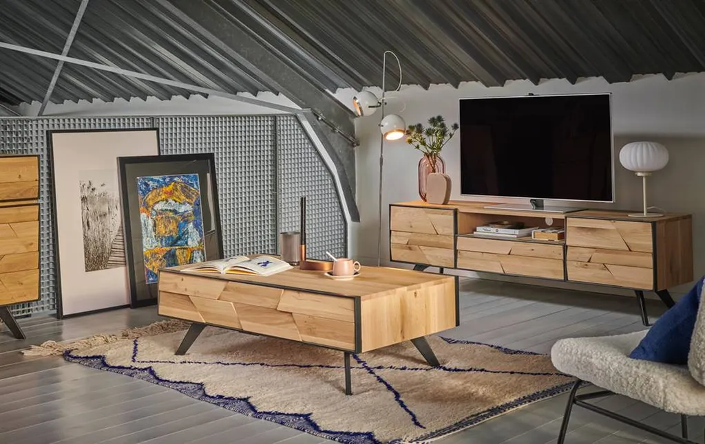 table basse en bois massif et métal à hyeres près de Nice