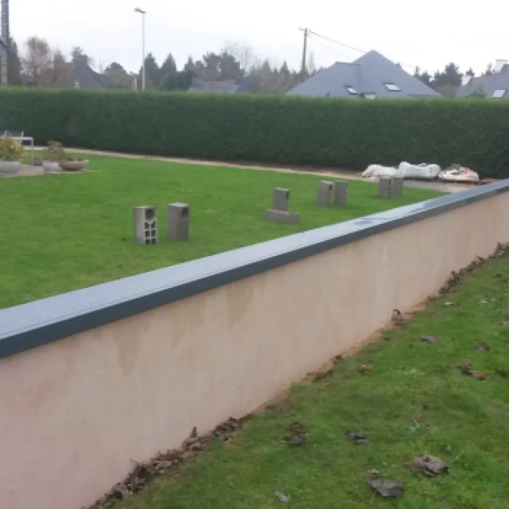 muret avec couvertine alu
