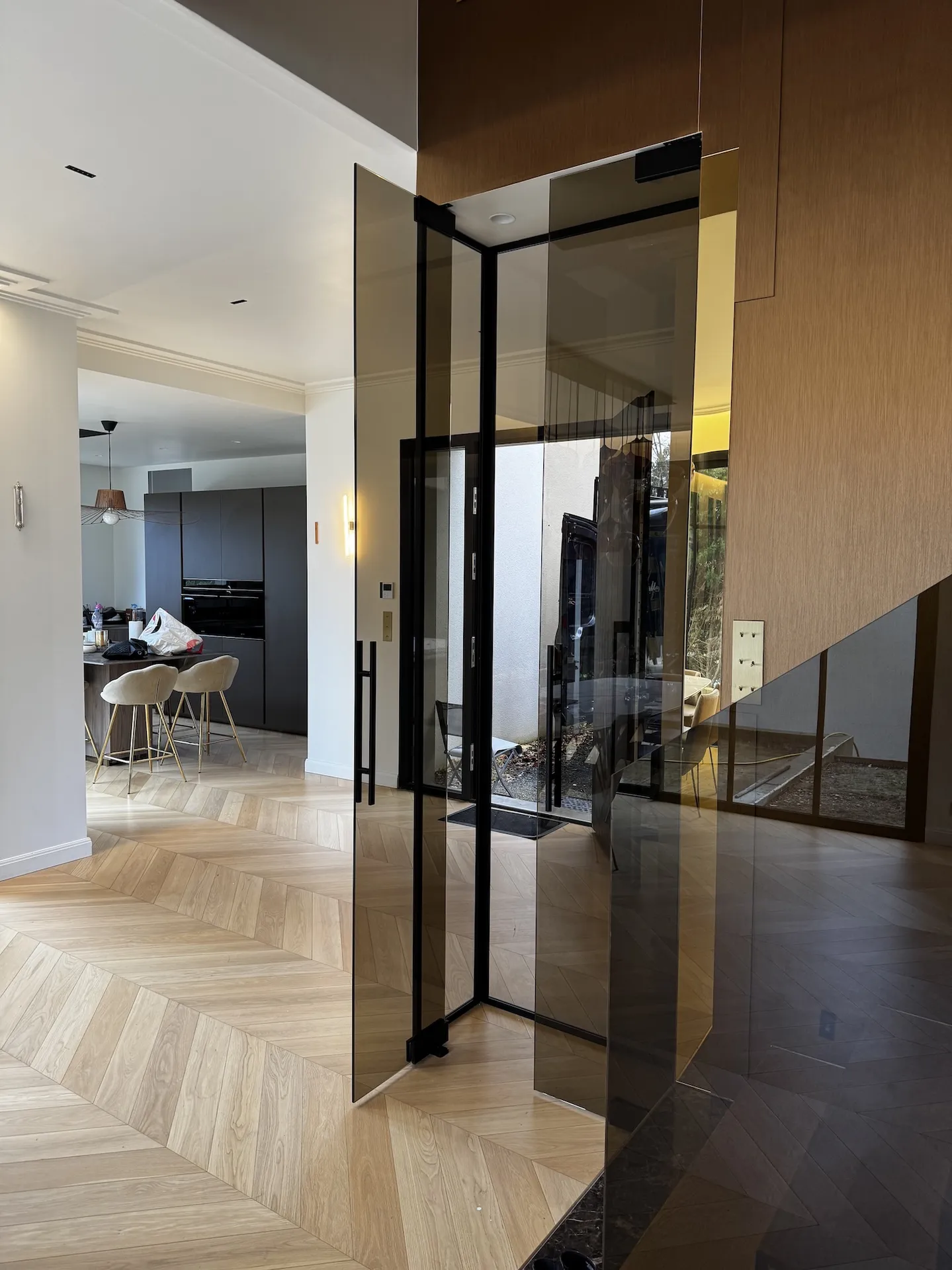 Ensemble alu et verre cave à vin à ECULLY 