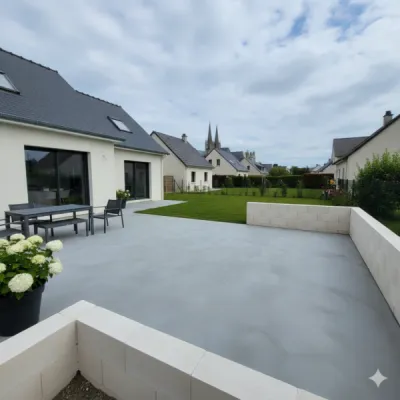 Travaux extérieurs à Bobigny avec dallage béton