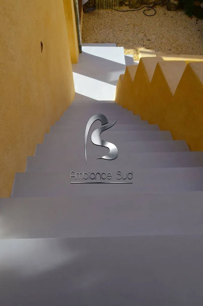 ESCALIER EXTERIEUR EN BETON CIRE TALOCHE A MEYRARGUES