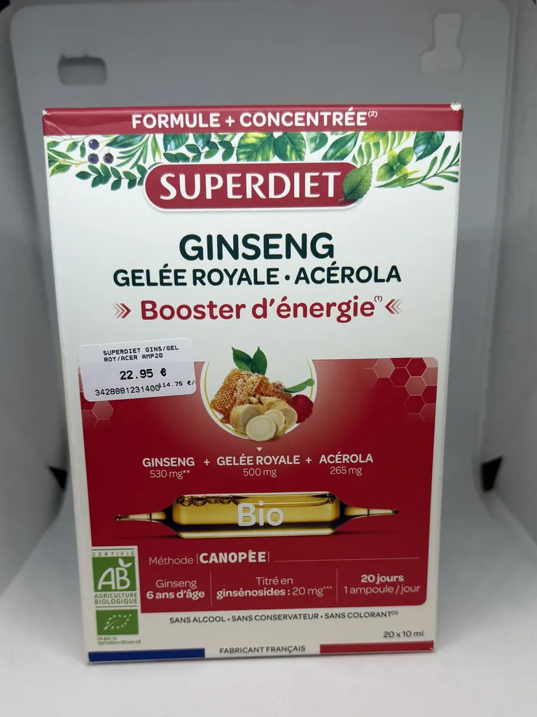 SUPERDIET GINSENG GELEE ROYALE ACEROLA PHIE PANETTA 13012 MARSEILLE