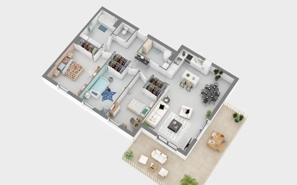 Charmant appartement de 87,12m2 T4 à Cavalaire sur Mer dans une résidence neuve KALIA