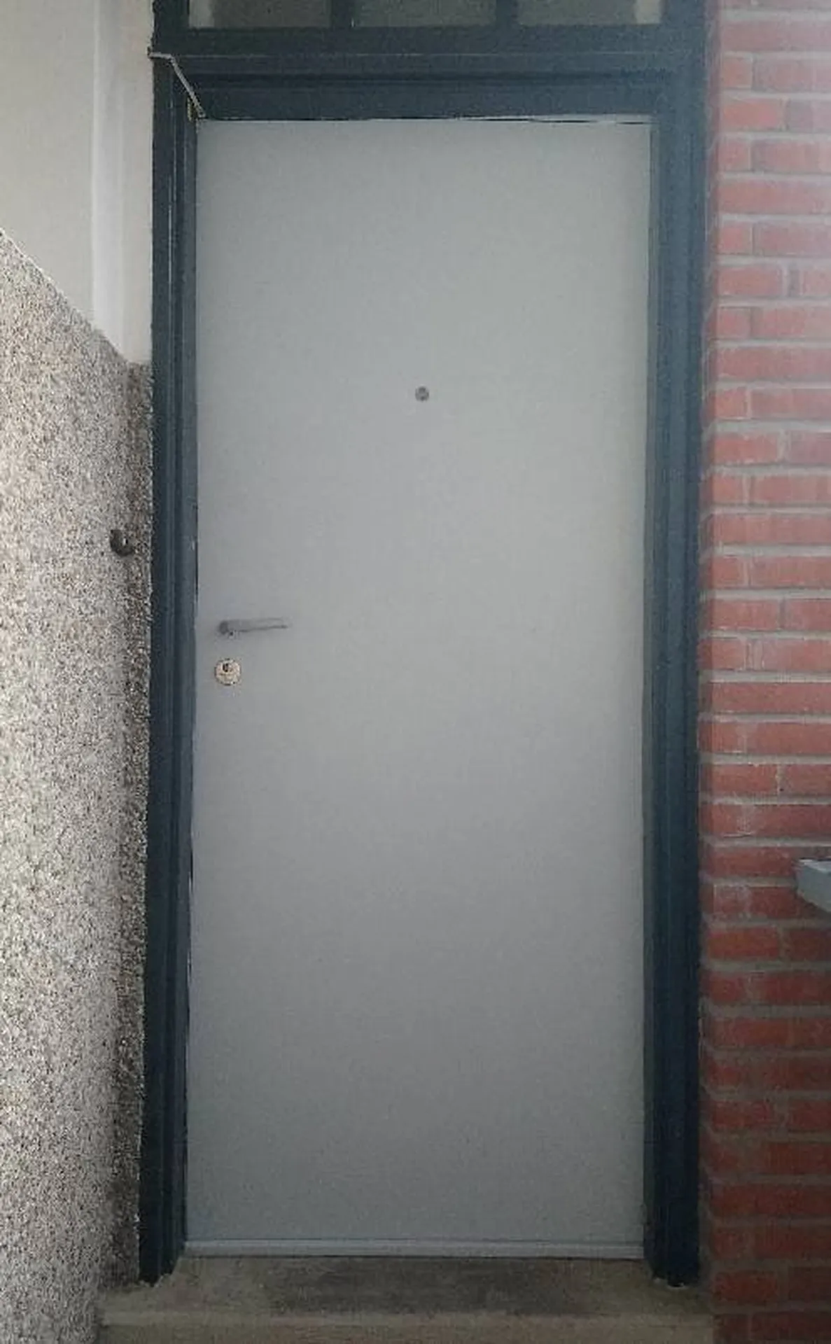 Porte d'appartement métallique sur mesure  vue extérieure- Réalisation Eco Fenêtres (31140)
