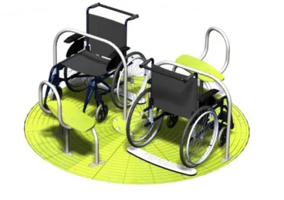 Aire de jeux pour enfants handicapé subventionné par le Rhône-Alpes