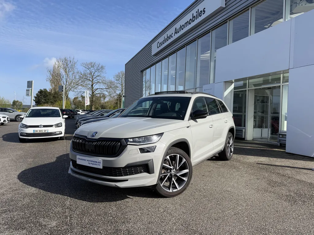 Vente Skoda Kodiaq Sportline d'occasion à La Frénaye : SUV familial boîte automatique disponible chez votre concessionnaire en Normandie