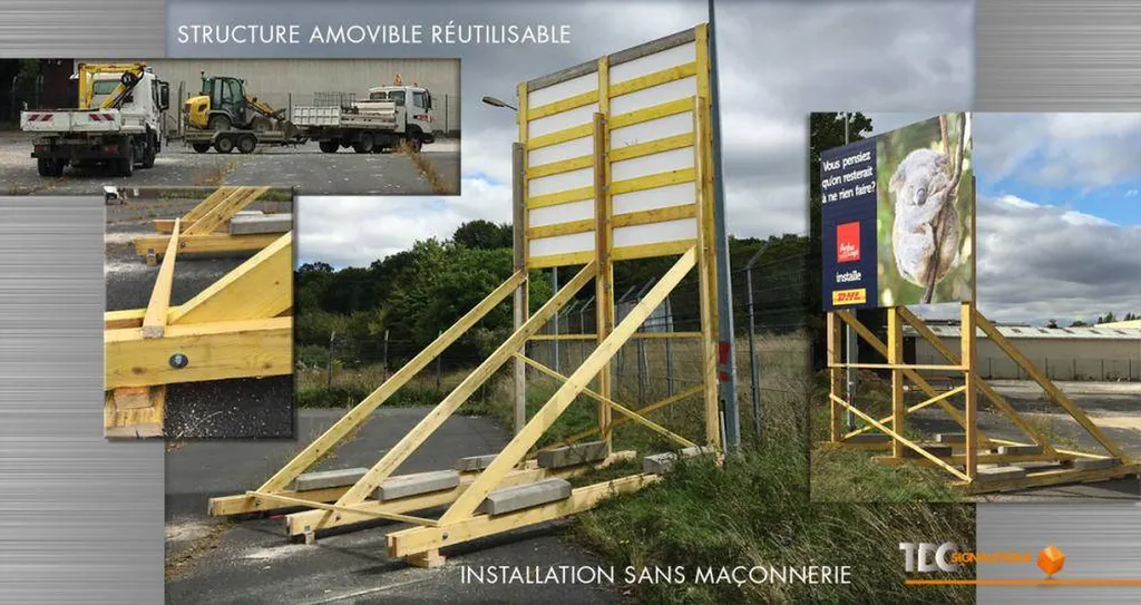 panneau de chantier sans maçonnerie