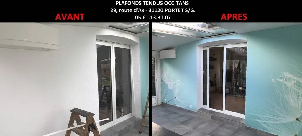 AVANT / APRES Plafonds Tendus Occitans Toulouse -  Blagnac