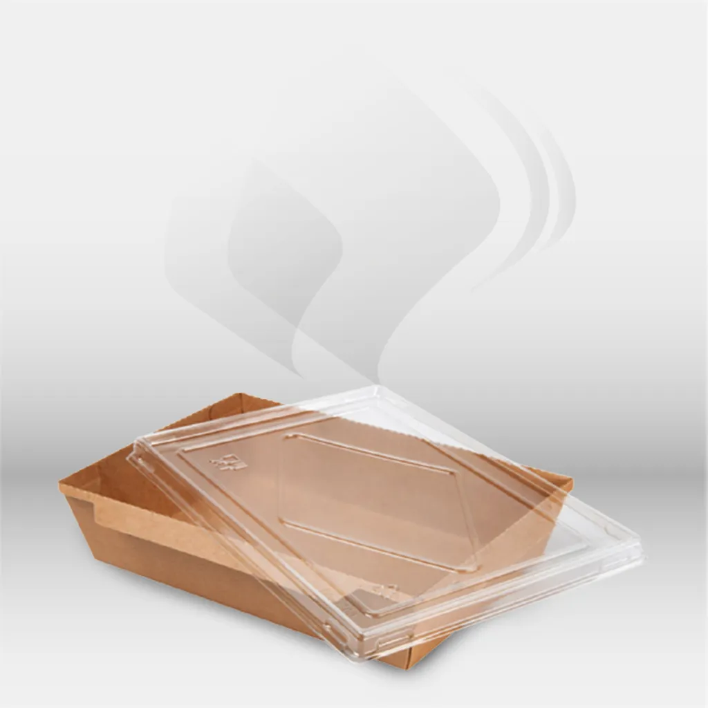 Combo récipient PET 1200 ml avec couvercle Garcia de Pou pour restauration professionnelle, idéal pour livraison, traiteur et vente à emporter, assurant une conservation sécurisée et une présentation transparente des préparations alimentaires – disponible